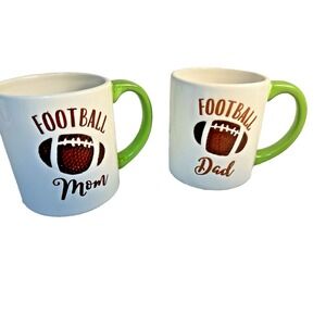 Lang Design Football Dad and Football Mom Coffee Mugs